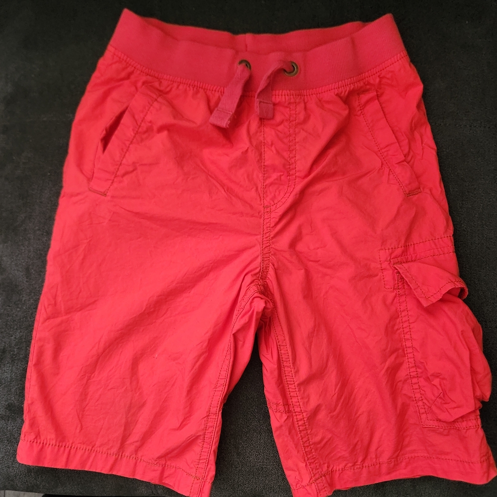 Kids Red Cargo Shorts